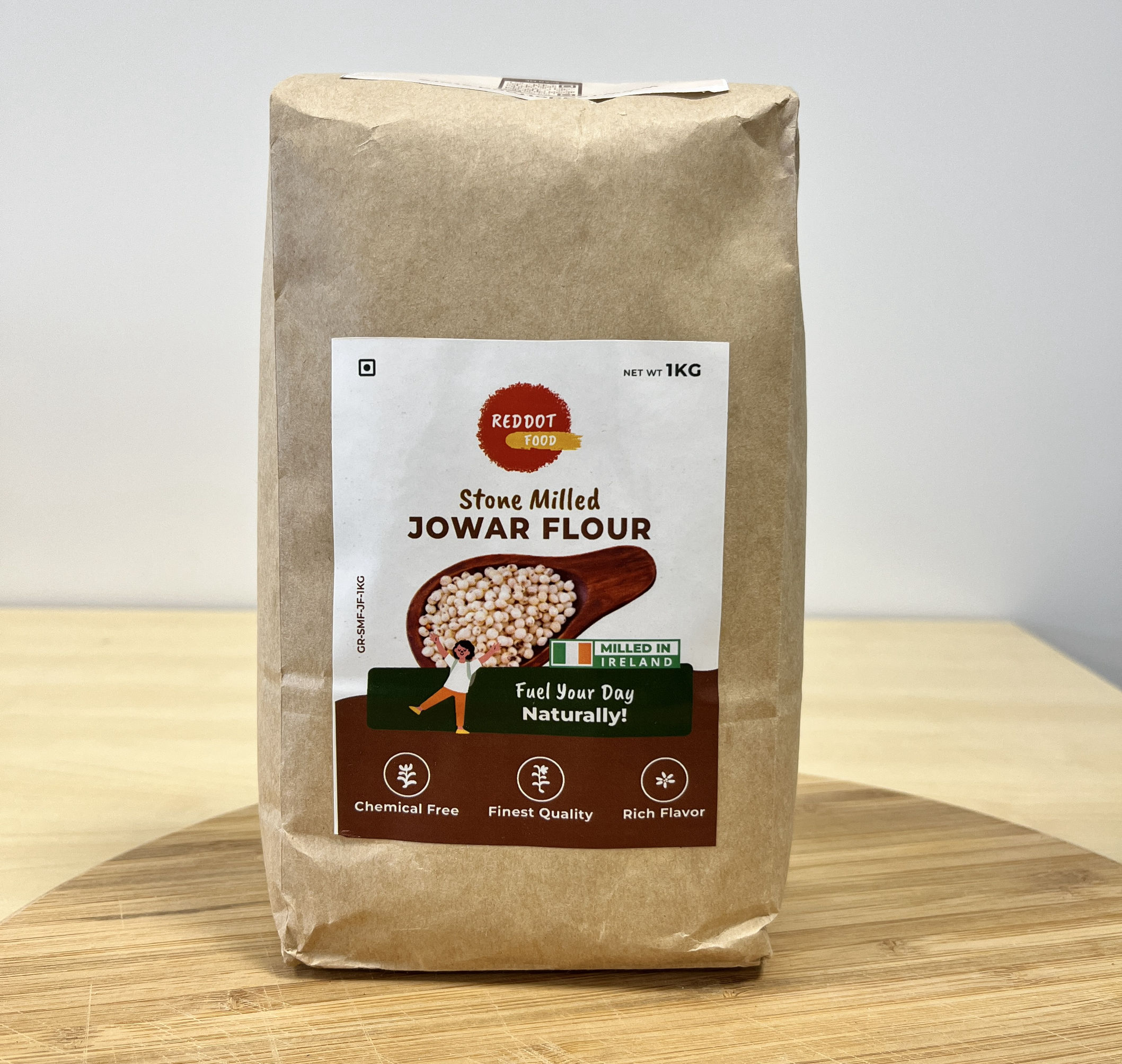Reddot Food Jowar Flour – Perfect for Rotis, Bhakri, and Gluten-Free Recipes